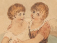 After Adam Buck Brother Sister Georgian Child Watercolour