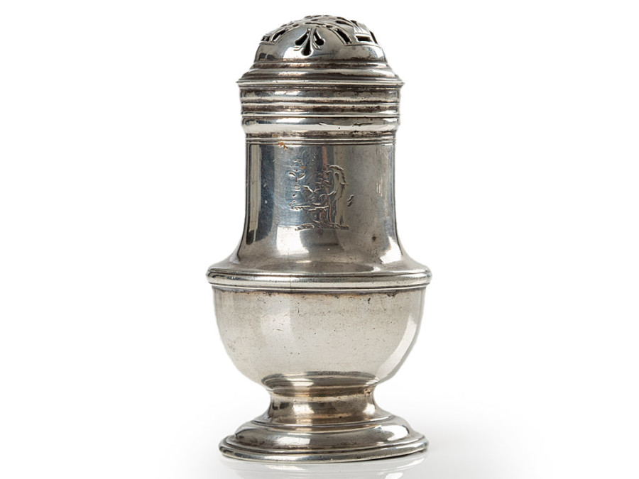 1744 George II Sterling Silver Nutmeg Spice Shaker Pot