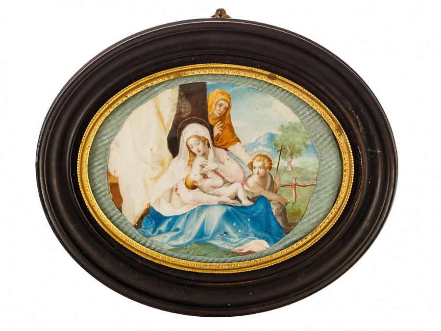 c1500 Painting of Madonna Lactans in the Style of Timoteo Viti
