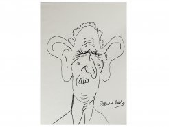 c2000 King Charles Original Cartoon Portrait by Steve Bell