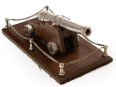 c1930 Silver Plated Brass n Bakelite Napoleonic Cannon