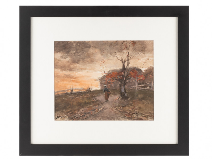 1922 Wm Edwin Atkinson Canada Watercolour After the Storm