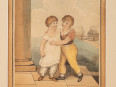 After Adam Buck Brother Sister Georgian Child Watercolour