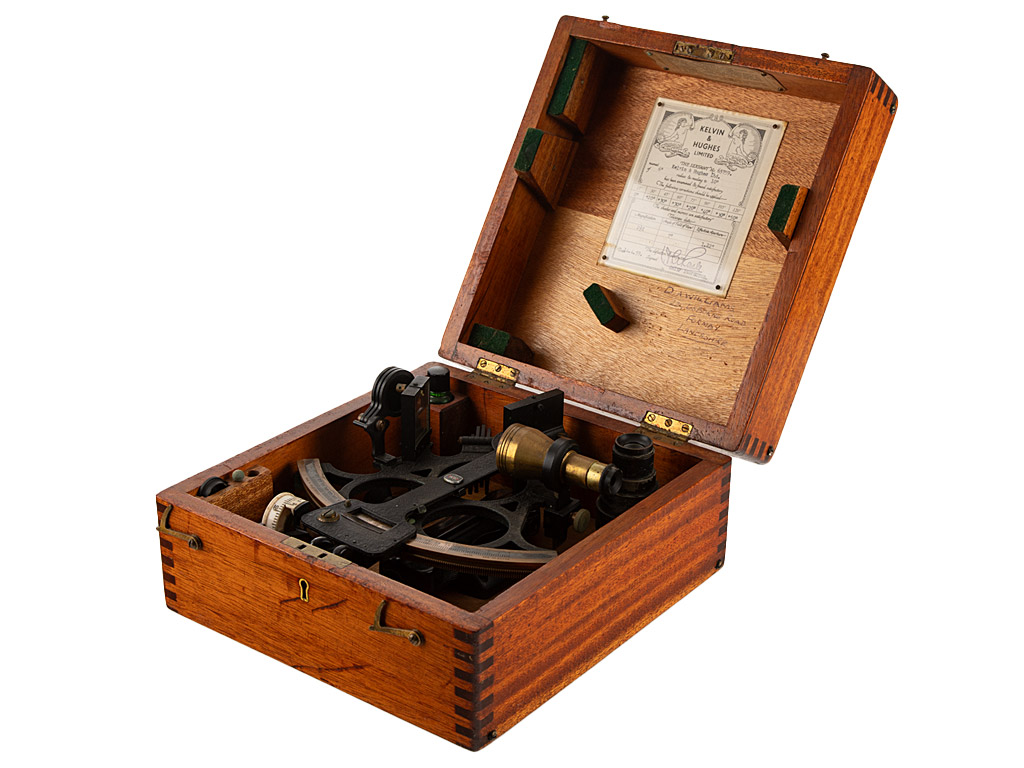 c1950 British Kelvin & Hughes Marine Cased Sextant